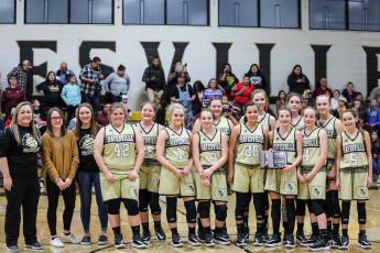 Kelli Graves • Clay County Progress The HMS Lady Jackets accept their second place trophy for the SMC tournament. The team is made up of Ava Shook, Leeanna Alberta, Breanna Abrams, Emma Ashe, Lakota Shelton, Madison Martin, Jayden Moore, Keena Leatherwood, Brooke Graves, Mallory Peck, Kera Guffey, Emma Mashburn, managers Madison Graves and Lily Trout and coach Tammy Dills.