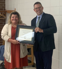 Clay Schools Photo: HHS teacher Bobbie Jones was recognized as Clay County Schools District Teacher of the Year during the June 25 school board meeting. All teachers of the year will be featured in an upcoming issue of the Clay County Progress.